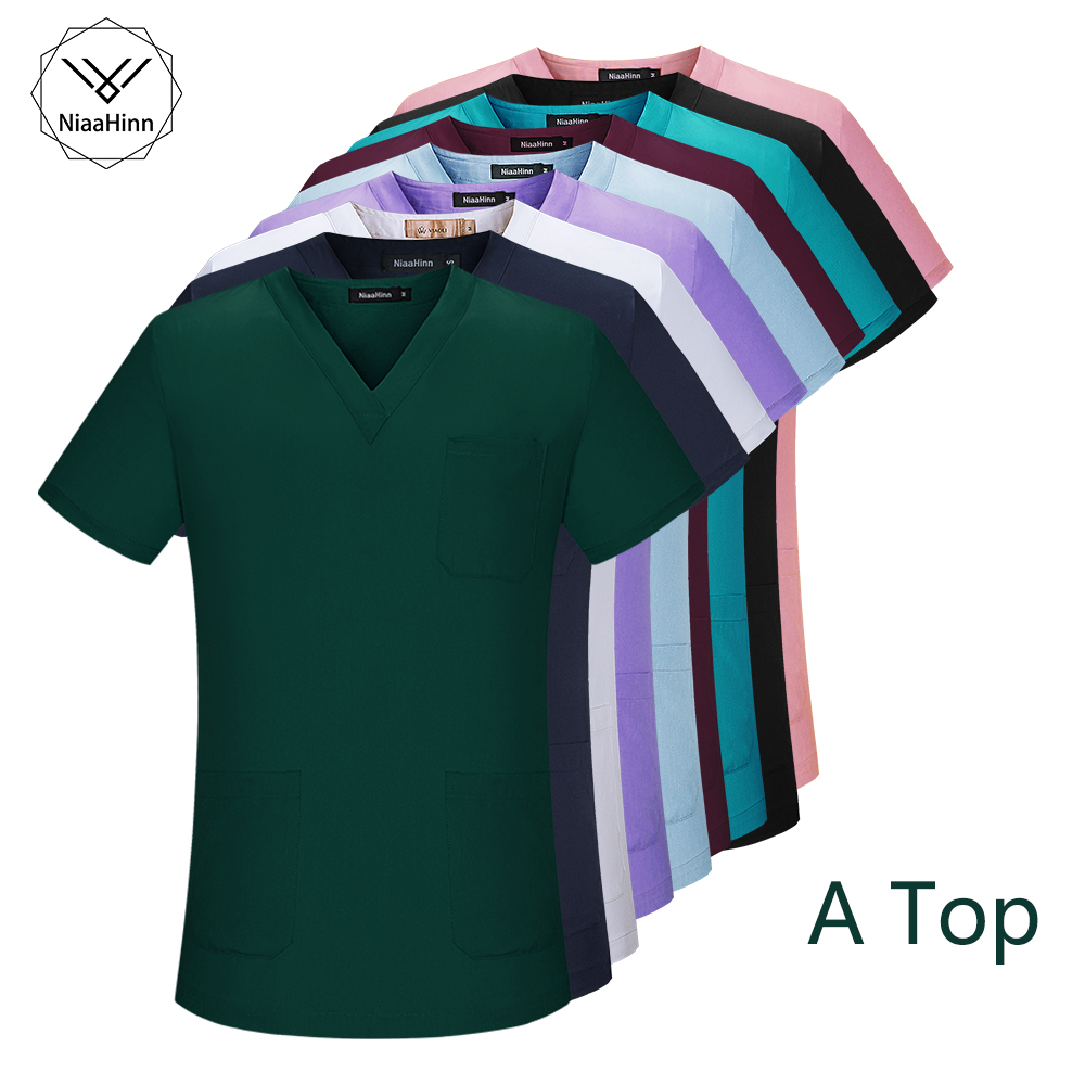 Health Worker Workwear Unisex Scrub Nursing Uniform Medical Women's Top Uniform Clothes Wholesale Short Sleeve Hospital Clothing