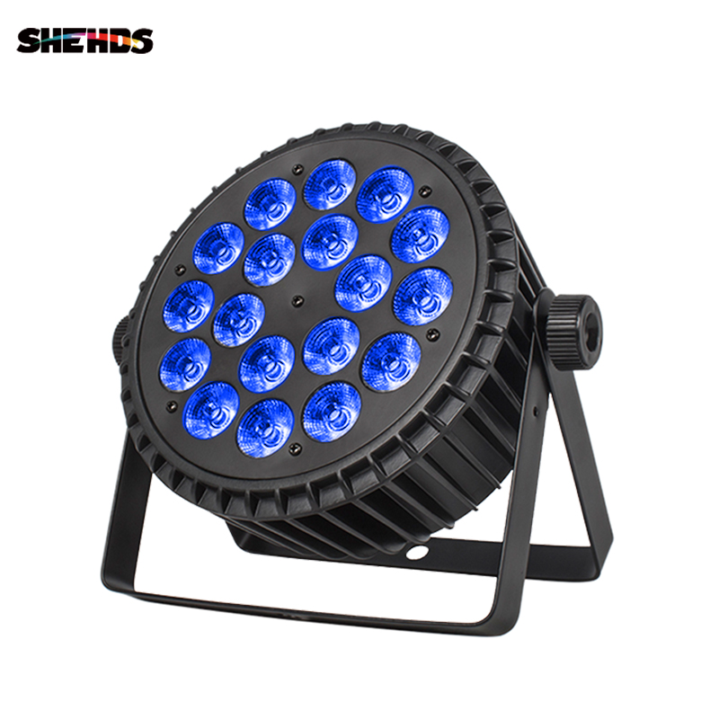 Alliage d'aluminium LED Par 18x18W RGBWA + UV lumières 6in1 éclairage LED DMX512 Disco lumière professionnelle Dj public lumières de noël