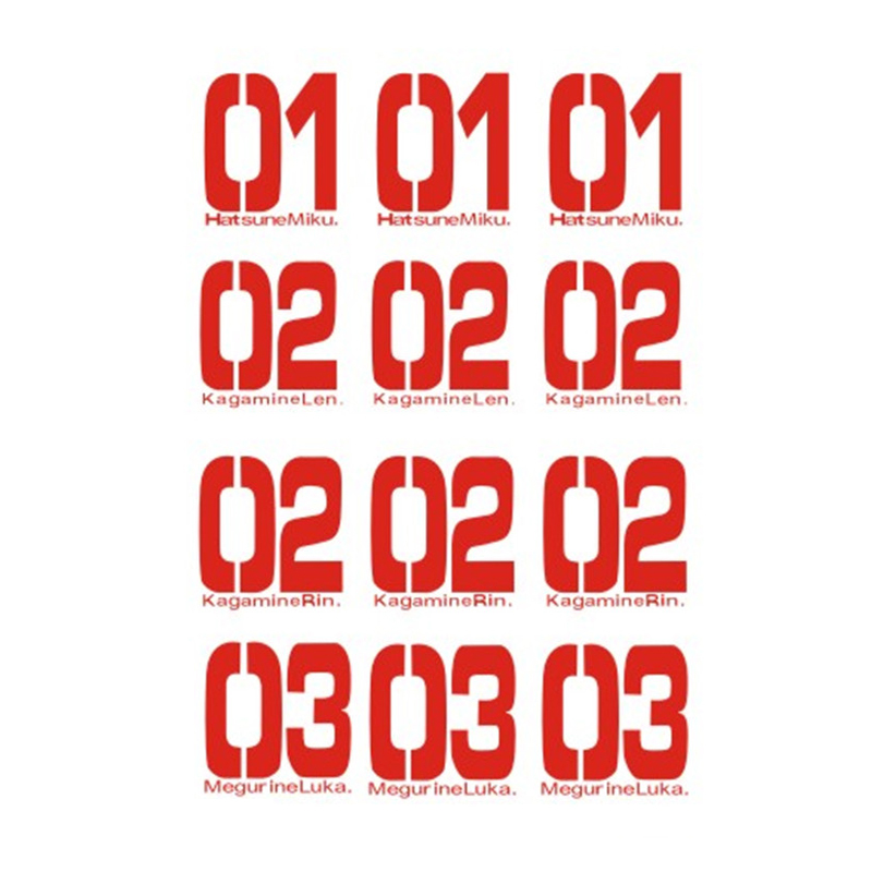 Brdwn V+ 01 Miku 02 Rin/Len 03 Luka Cosplay Tattoo Stickers