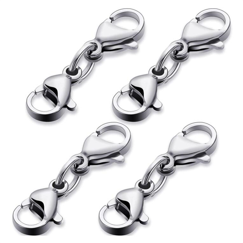 5 stuks roestvrij staal dubbele karabijn extender klauw connector voor armband ketting kettingen sieraden maken bevindingen benodigdheden