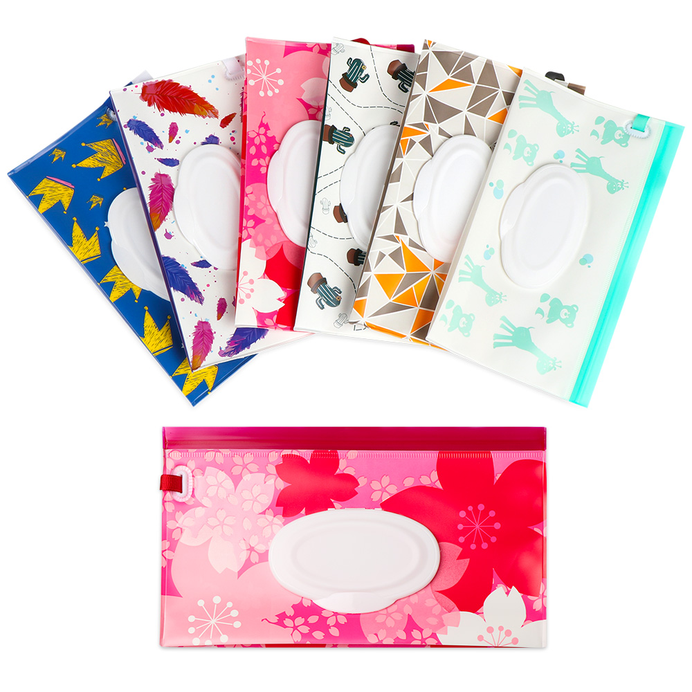 Toalhetes húmidos Flip Cover Tissue Case, produto do bebê, Snap-Strap, guardanapo caixa de armazenamento, portátil, auto-selante, suprimentos de limpeza