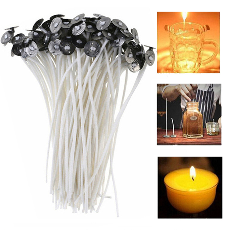 20 Buah Sumbu Lilin Sumbu Pra-lilin DIY Pembuatan Lilin Kapas Sumbu Lilin 9/12/15/17/20Cm Aksesori Pembuatan Lilin Praktis