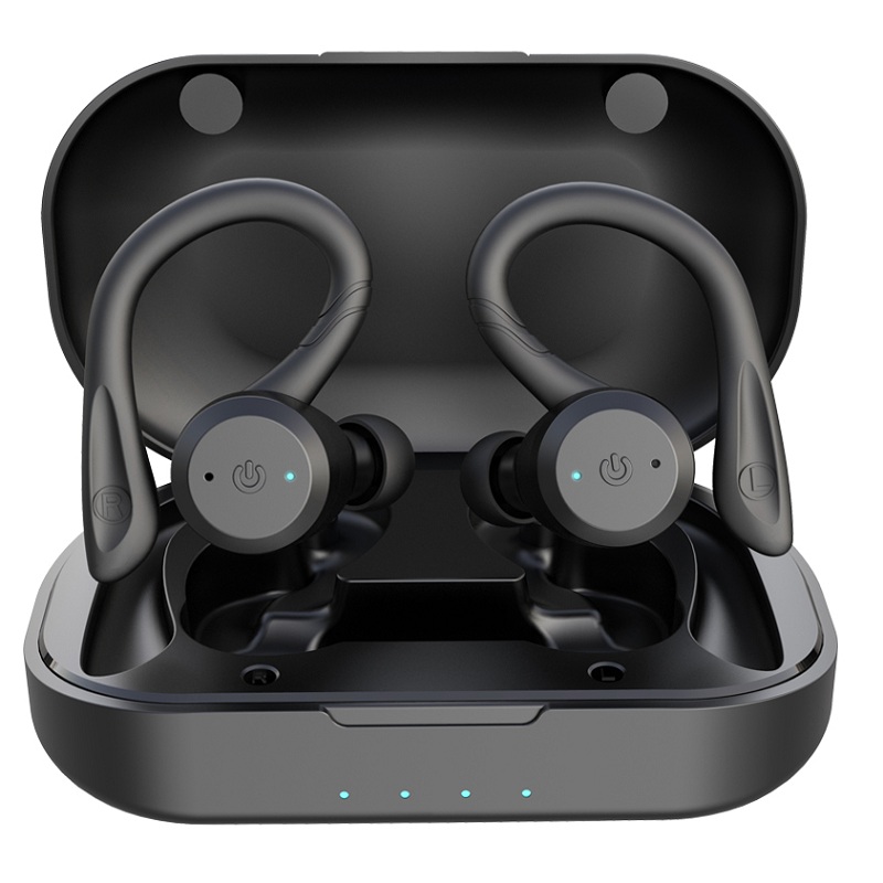 Écouteurs Bluetooth étanches pour la natation, autonomie de 20 heures, style double port, casque sans fil sportif TWS IPX7, écouteurs stéréo