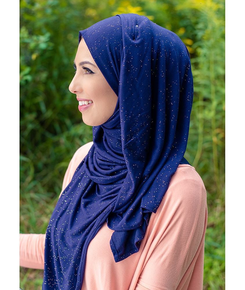 2023 frauen Glitter Stretchy Jersey Schal Hijab Muslimischen Baumwolle Kopftuch Turban Islamischen Schal Schals Weibliche Wrap Kopf Schals