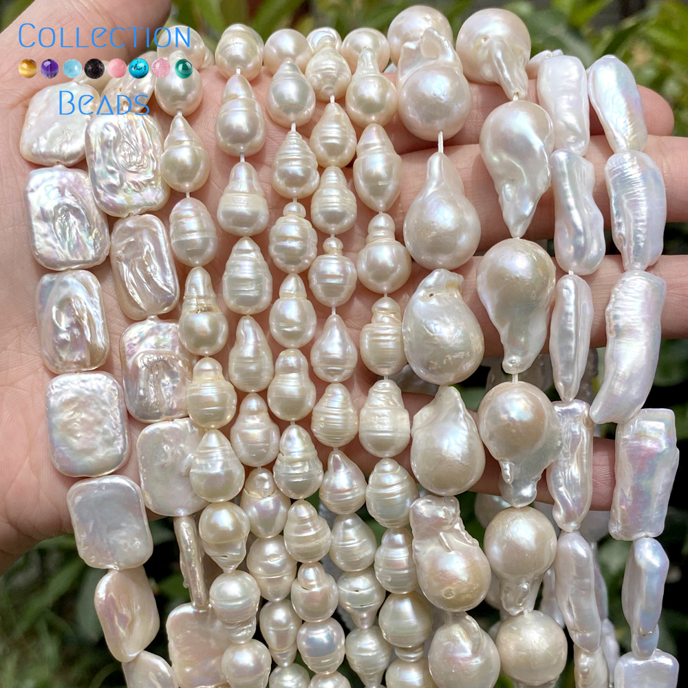 Perle di perle di forma irregolare barocca d'acqua dolce naturale Perline sfuse di alta qualità per la creazione di gioielli Bracciale collana fai da te