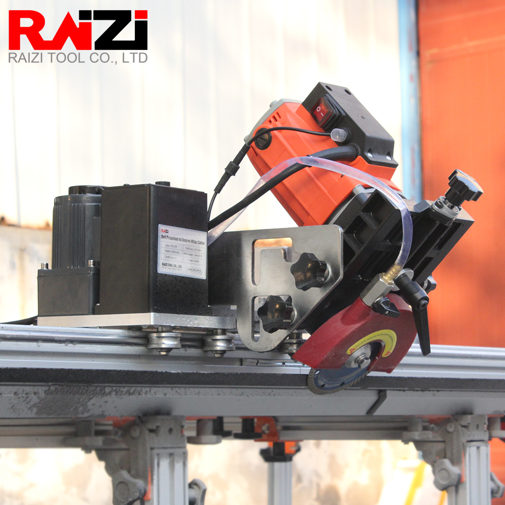 Raizi Pemotong Miter 45 Derajat dengan Panduan Rel 280Cm Format Besar Keramik Porselen Mesin Pemotong Ubin Portabel