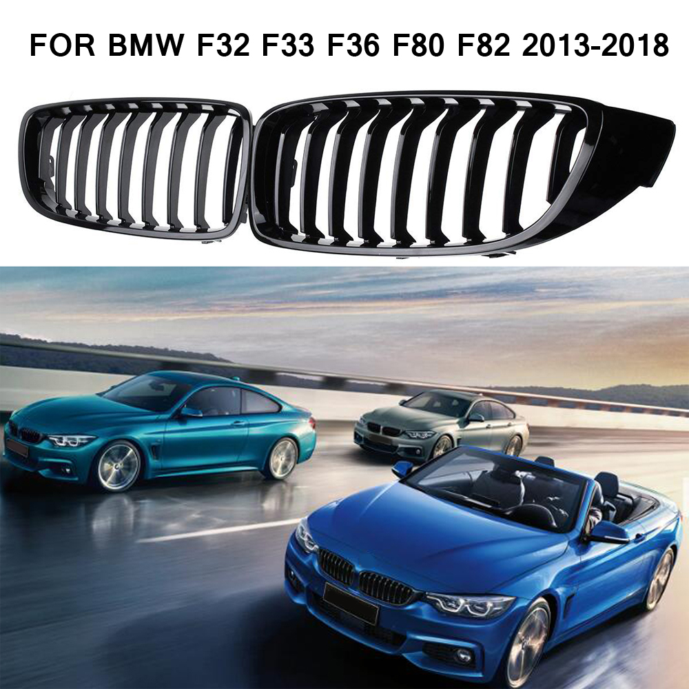 Czarna przednia kratka chłodnicy w stylu M4 do BMW F32 F33 F36 F80 F82 2013-2018 Cabriolet Coupe do BMW 425i 430i 440i 435i