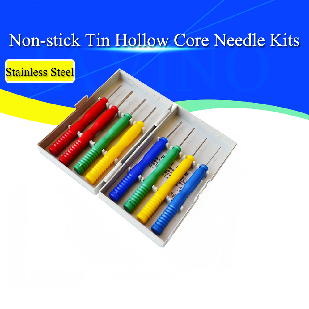 Javino 8 peças = 1 conjunto de kits de agulhas de núcleo oco de lata antiaderente de aço inoxidável misto para acessórios de assistência de solda