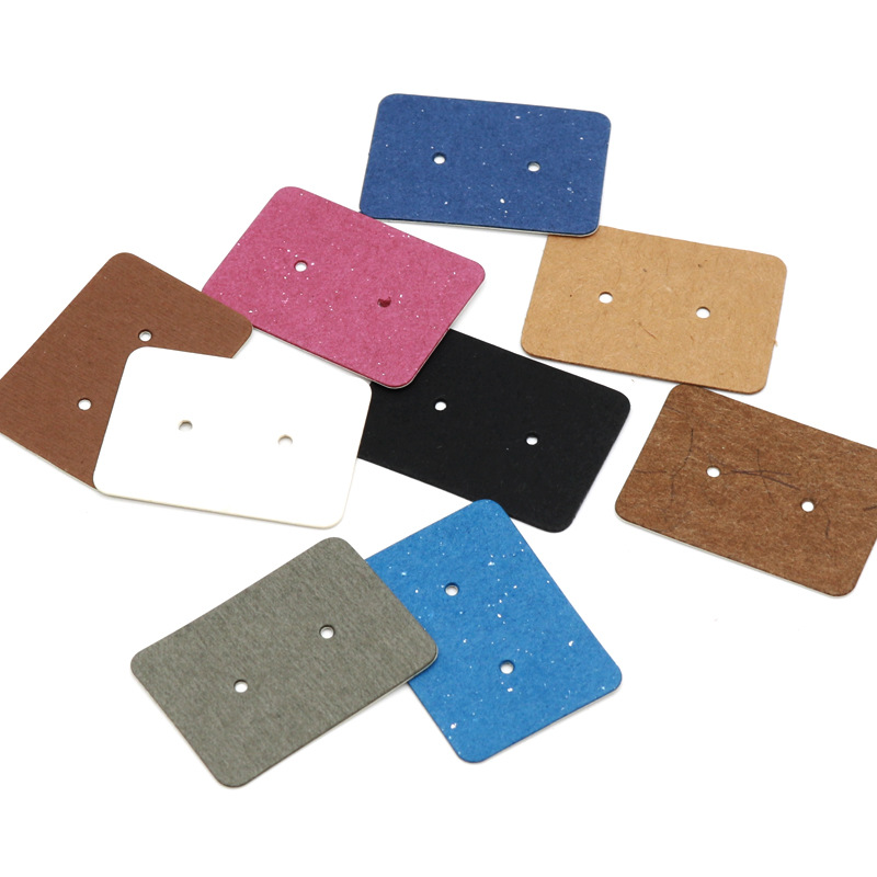 50 peças cartões de brinco embalagem 2.5x3.5cm orelha studs cartão de exibição papelão em branco papel kraft etiqueta de preço