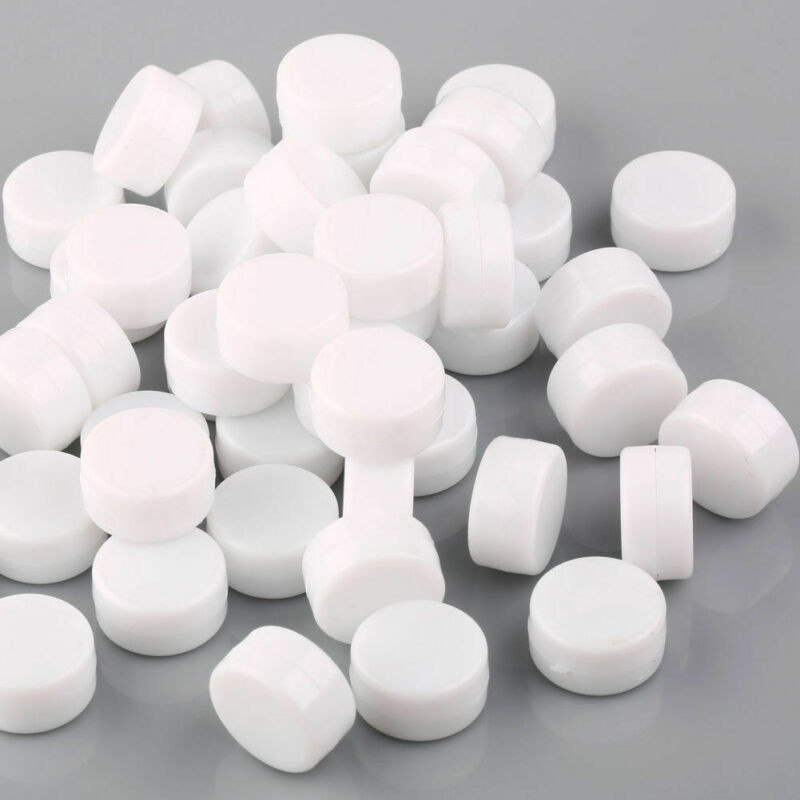 50/100 Pcs/Pack 1 Pack White Flat Built-in Plastic Rattle Box, 22mm Ball Jingle Bell Squeezes Sound Wave Device