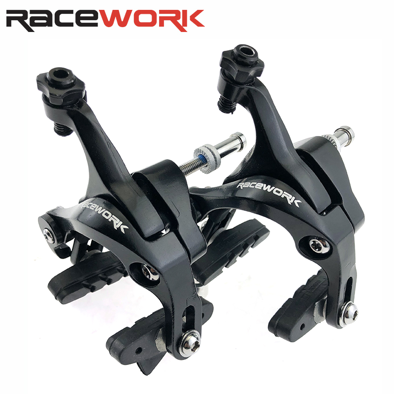 RACEWORK шоссейный велосипед двойной шарнирный суппорт велосипедный тормоз гоночный алюминиевый боковой тяговый суппорт передний задний с тормозными колодками