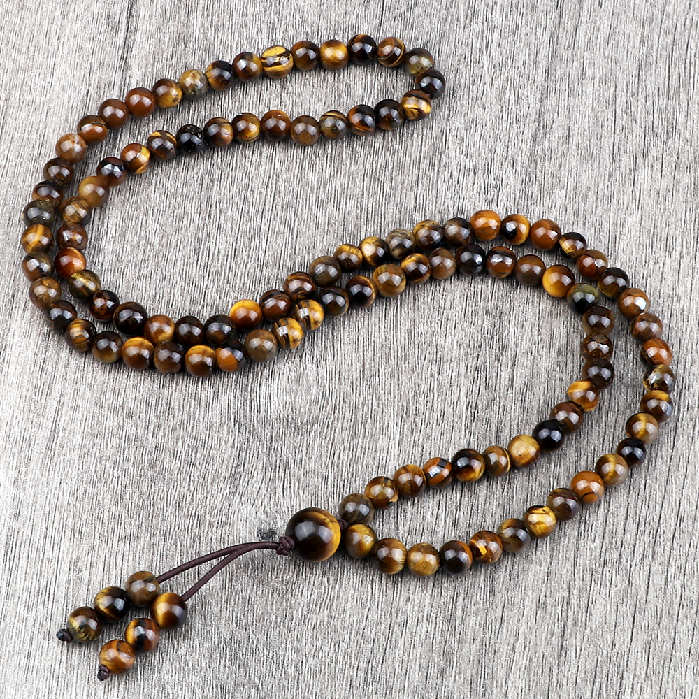Natuurlijke Tijgeroog Stenen Ketting Chakra Energie Kralen Armband Gezondheid Bescherming Yoga Geest Sieraden 108 Kralen Tibetaanse Kettingen