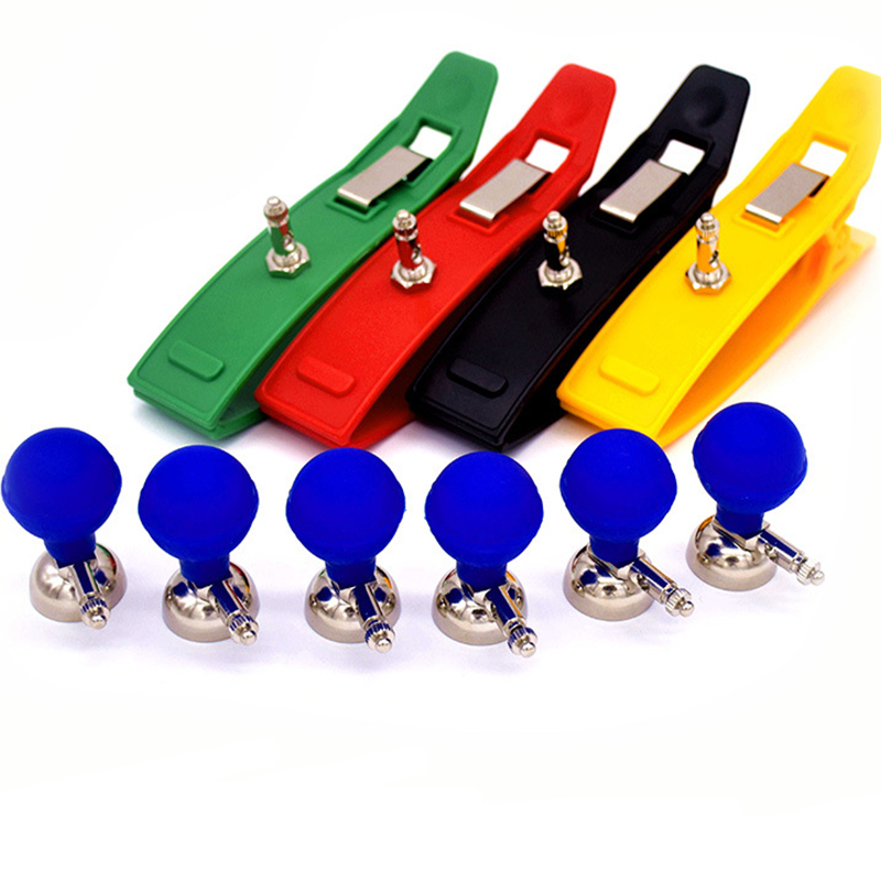 Set di 6 Sfere di Aspirazione ECG EKG Multifunzione per Adulti, Compatibili con Clip Banana 4.0 e Din 3.0, 4 Pezzi/Set