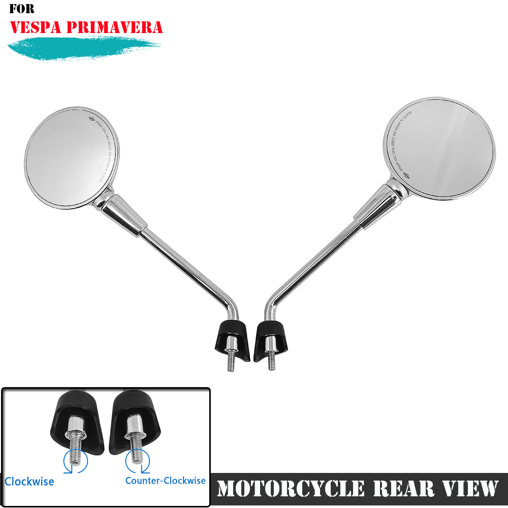 Kaca Spion Tampilan Belakang Motor Aksesori Sisi Kanan Kiri untuk Vespa Primavera 4T-3V NOABS E2 E4 50 125 150 2T 4T 2013-18