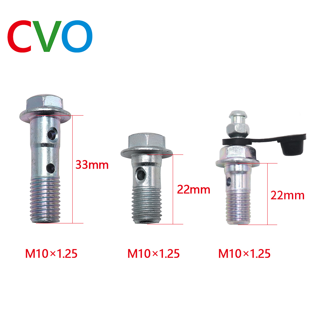 M10 * 1.25กระบอกเบรคท่อน้ำมันสกรู Banjo Bolt รถจักรยานยนต์ Universal ท่อสกรู M10 * 22*1.25 M10 * 32*1.25
