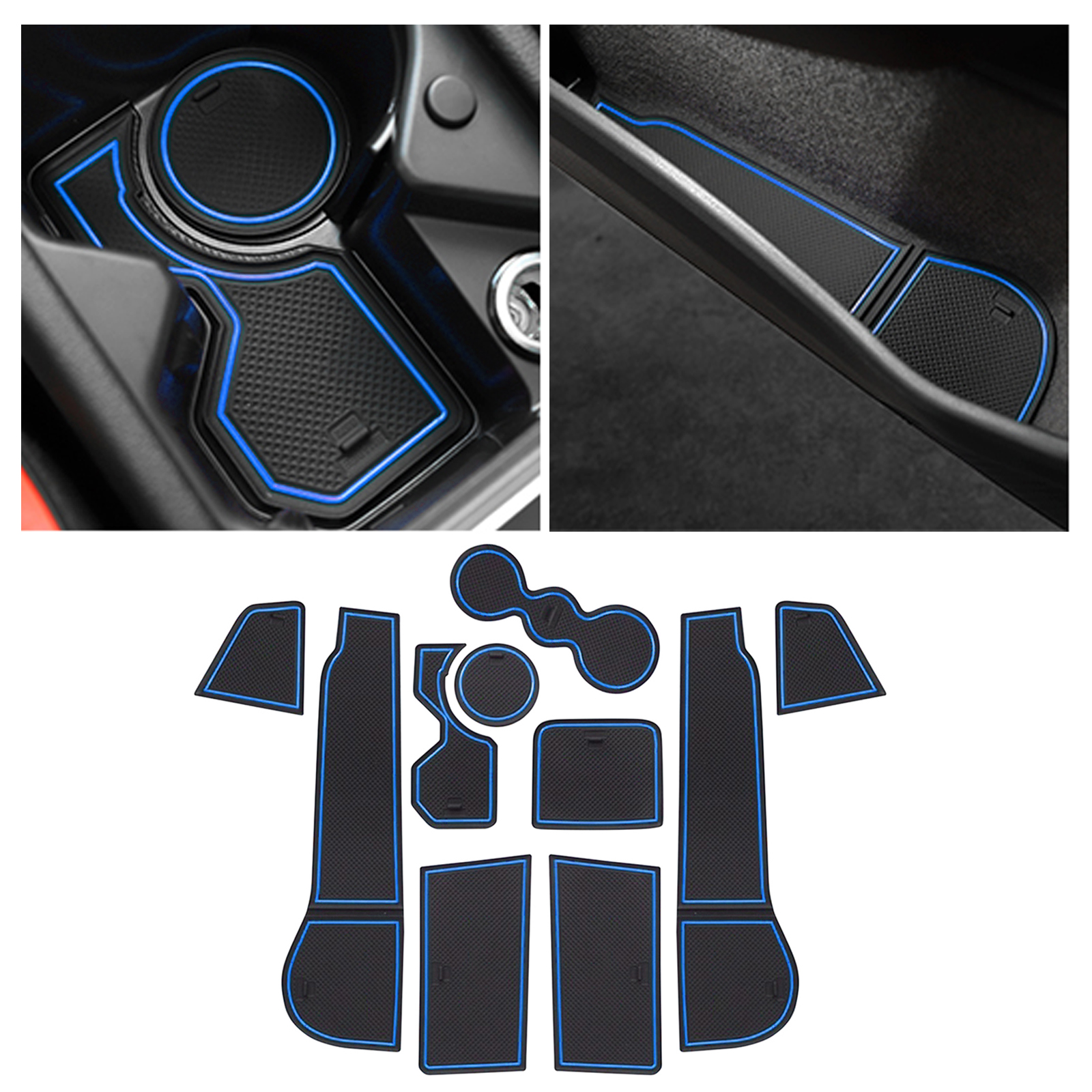 RUIYA do VW Golfa 8 MK8 GTI GTE GTD 2020 2021 2022 2023 Dywaniki do drzwi samochodowych Antypoślizgowa nakładka na szczeliny Auto Interior Golf MK8 Akcesoria