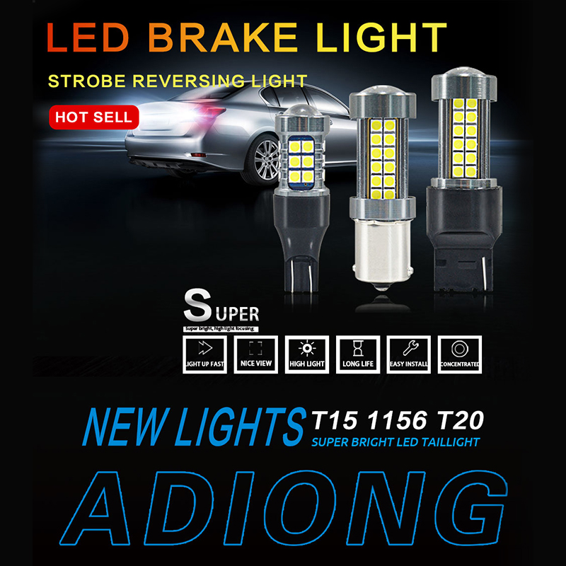 1 ampoule LED stroboscopique T15 T20 1156 BA15S W16W P21W W21W 7440 7443 pour feux de recul de voiture et moto, blanc