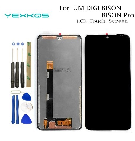 Nowy oryginalny 6.3 Cal ekran dotykowy + 2340x1080 wyświetlacz LCD dla Umidigi Bison Umidigi Bison Pro BISON X10 X10 PRO X10S X10G