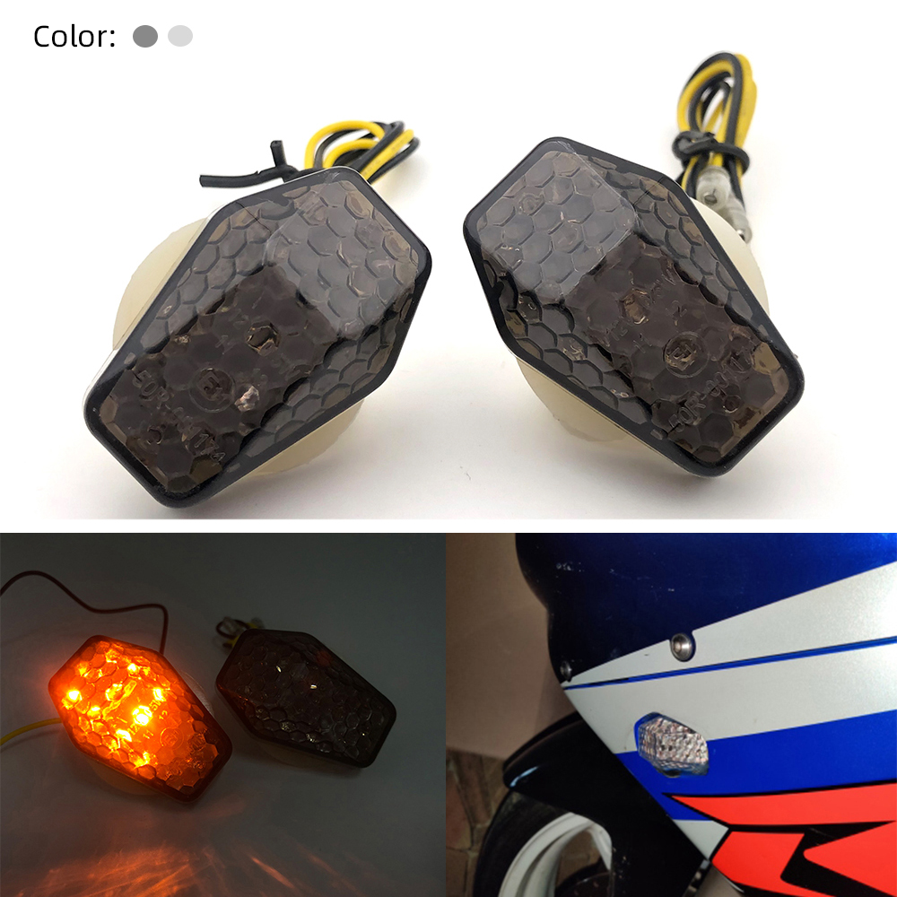 Realzion motocicleta led montagem embutida indicadores de luz sinal volta pisca piscando para suzuki gsxr 600 750 1000 sv 650 650s 1000s