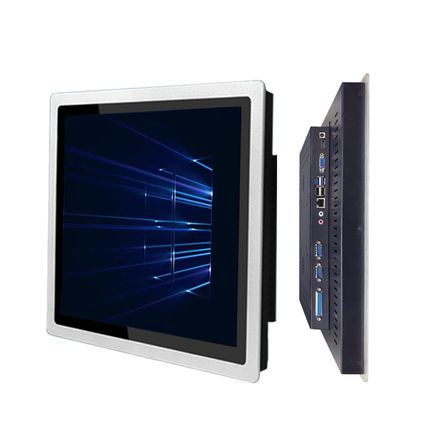 17 19 21.5 Inch industrial touch panel pc all-in-one pc computer with capacitive touch screen built-in wifi com for win10 pro