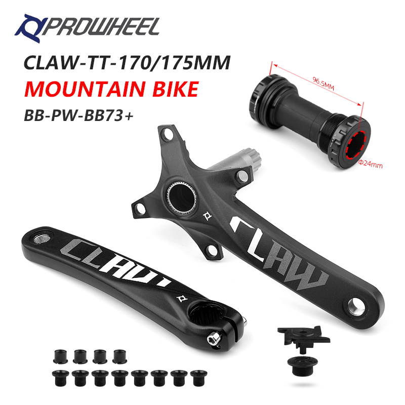 PROWHEEL 104BCD Шатуны для горного велосипеда 170 мм 175 мм Шатун и нижний кронштейн BB MTB Шатуны Запчасти для велосипеда из алюминиевого сплава