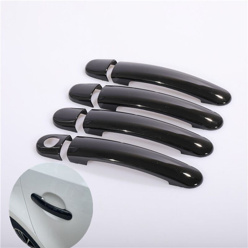 Couvercle de poignée de porte de voiture chromé noir, accessoires de voiture, autocollants de style, pour VW Polo 2010 2011 2012 2013 2014 2015 2016 2017