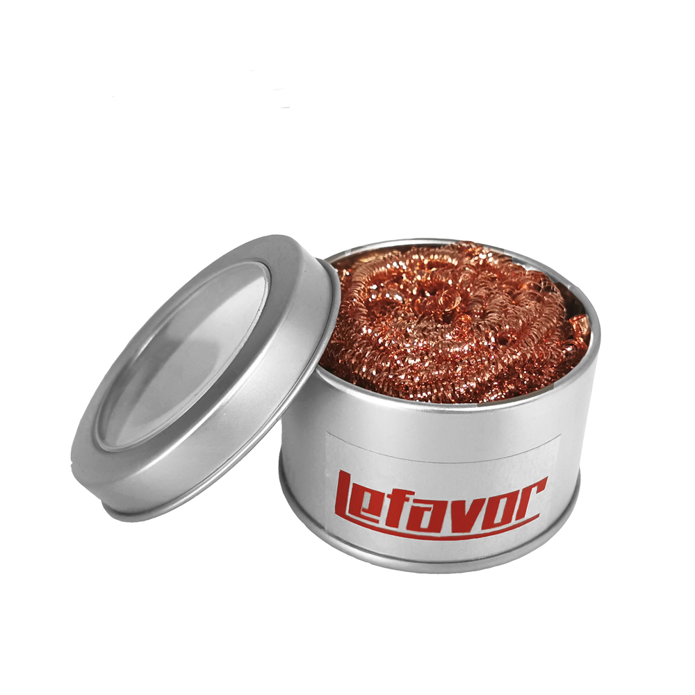 Bola de limpieza para desoldar, soldador, filtro de malla, punta de boquilla de limpieza, bola limpiadora de alambre de cobre, caja de escoria de Metal, bola limpia