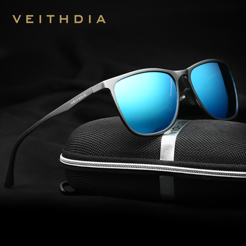 VEITHDIA Occhiali da sole da uomo di marca in alluminio e magnesio retrò Lenti polarizzate Accessori per occhiali vintage Occhiali da sole per uomo 6623