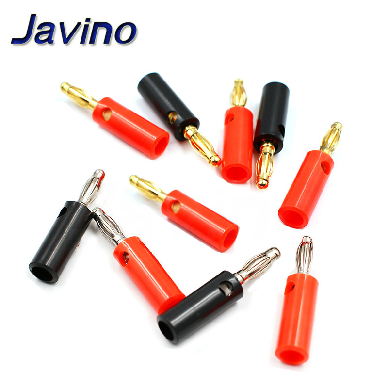 Altoparlante audio Vite Banana Placca oro Spine Connettori 4mm IN MAGAZZINO Nero Rosso Facotry Online All'ingrosso Dorato