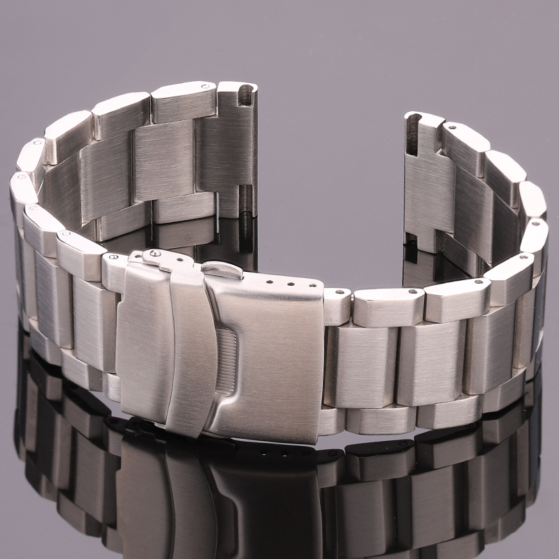 Cinturino per orologio in acciaio inossidabile cinturino per donna uomo cinturino in metallo braccialetto a maglie 18mm 20mm 22mm 24mm accessori argento oro rosa nero