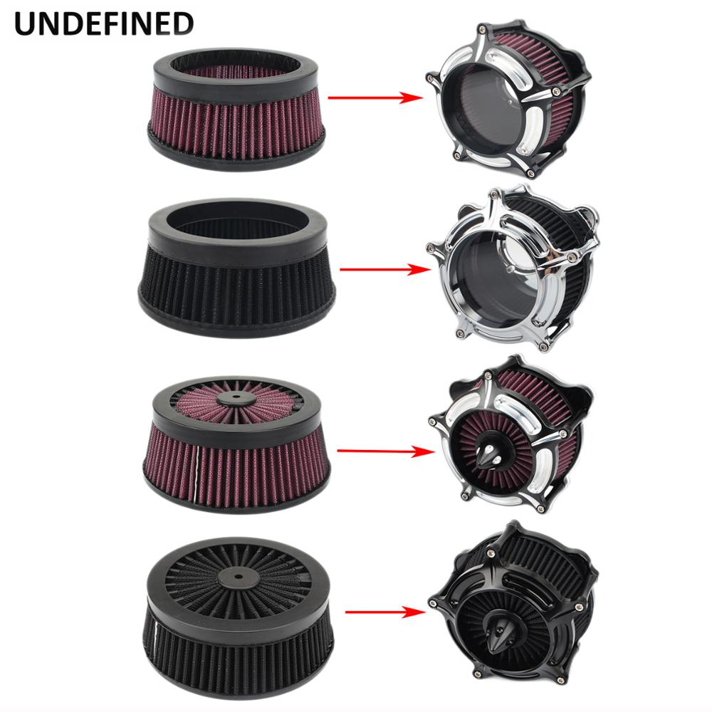 Élément de remplacement de filtre d'admission de filtre à Air pour Harley Sportster Touring Road King Softail Dyna Venturi Turbine clarté émoussée