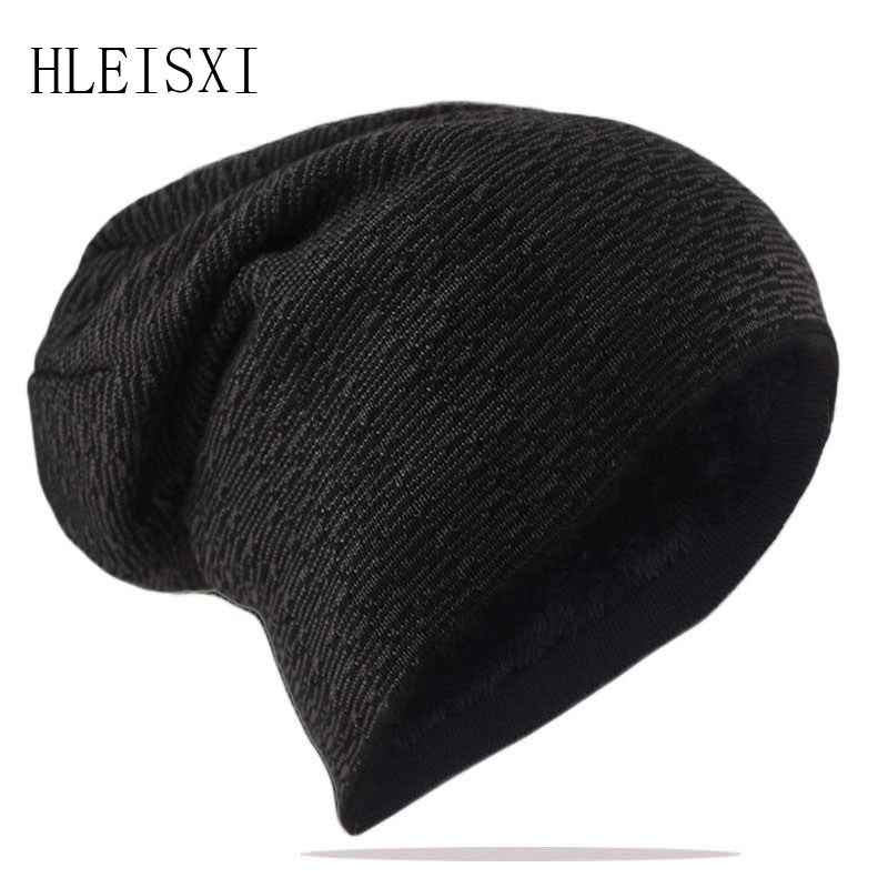 Nuova vendita calda inverno caldo uomo berretti Skullies moda maglia cappelli sportivi maglia all'aperto a strisce adulto maschio cofano cappello in osso vendita