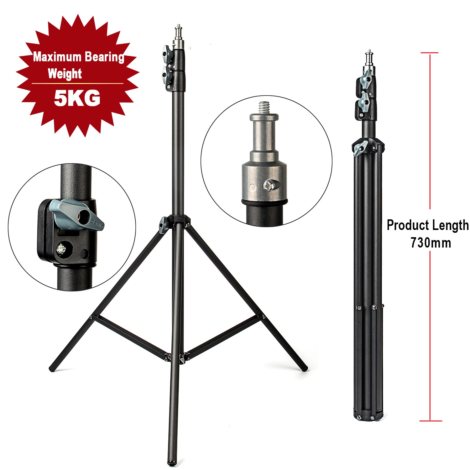 【Do Brasil】 soporte de luz de 2M, trípode de 78,7 pulgadas con cabezal de tornillo de 1/4, peso máximo de rodamiento, 5KG, Softbox para estudio fotográfico, paraguas con Flash de vídeo