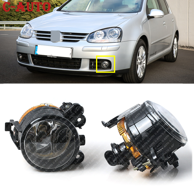 Luz de nevoeiro do halogênio esquerdo e direito do carro, lâmpada do estilo do carro, parte dianteira para VW Golf 5, A5, MK5, 2004, 2005, 2006, 2007, 2008, 2009