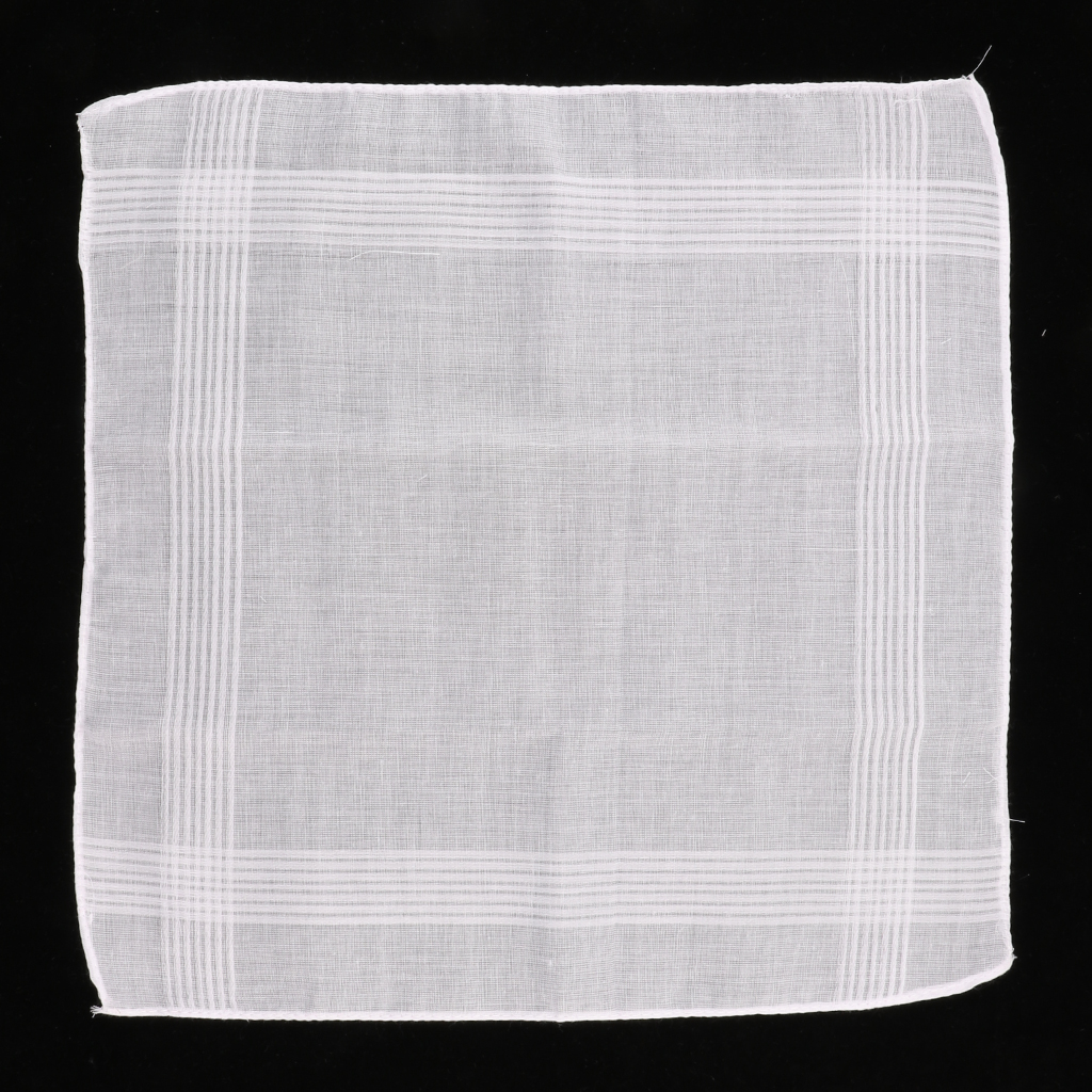 Lenço de bolso quadrado para homens, pacote com 3 lenços vintage de algodão