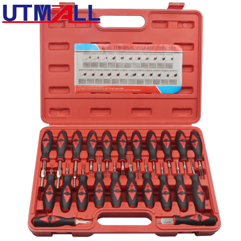 23Pcs Universal Automotive Terminal Release Removal Remover Tool Kit Auto Elektrische Verdrahtung Crimp Stecker Pin Extractor Kit