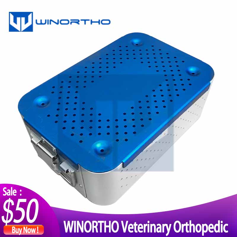 Orthopedic surgical instrument Aluminum alloy steam sterilization box porous high temperature autoclave   tray tool