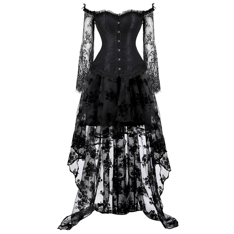 Disfraz gótico Steampunk de encaje, traje victoriano Vintage de corte real, corsé para boda, Cosplay, Carnaval, Halloween, vestido de fiesta de lujo