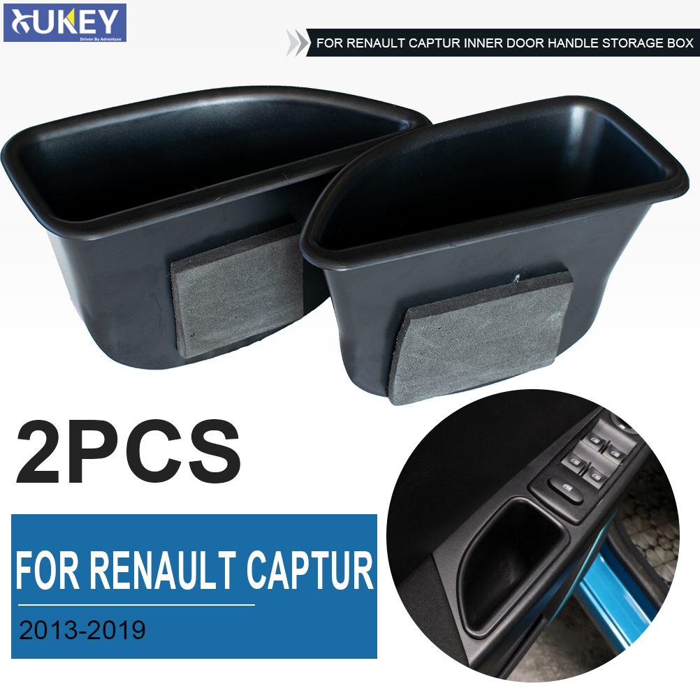 Para renault captur kaptur samsung qm3 carros portas da frente lidar com caixa titular do telefone saco de cartão de armazenamento acessórios atualização estilo do carro