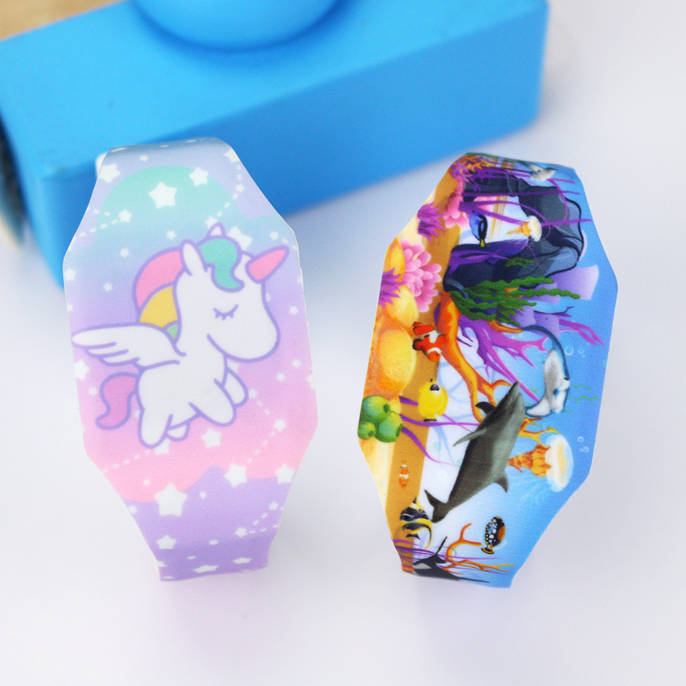 Nuevos relojes luminosos de unicornio para niños, Reloj LED Ocean World para niñas, Reloj electrónico para estudiantes, Reloj Infantil
