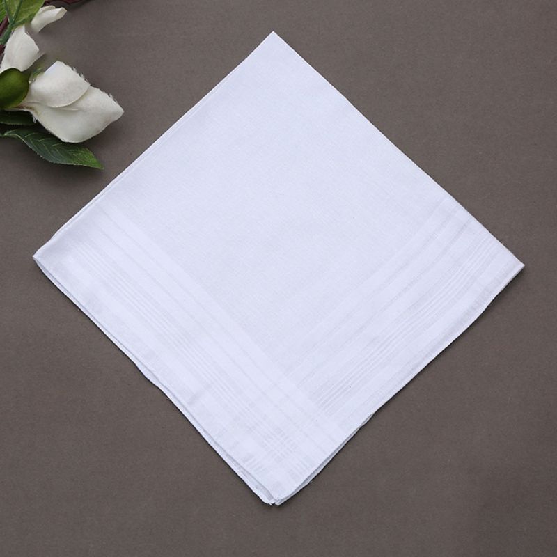 Lenços de algodão para homens e mulheres, lenços clássicos, em branco puro, listrados, jacquard, faça você mesmo, pintura