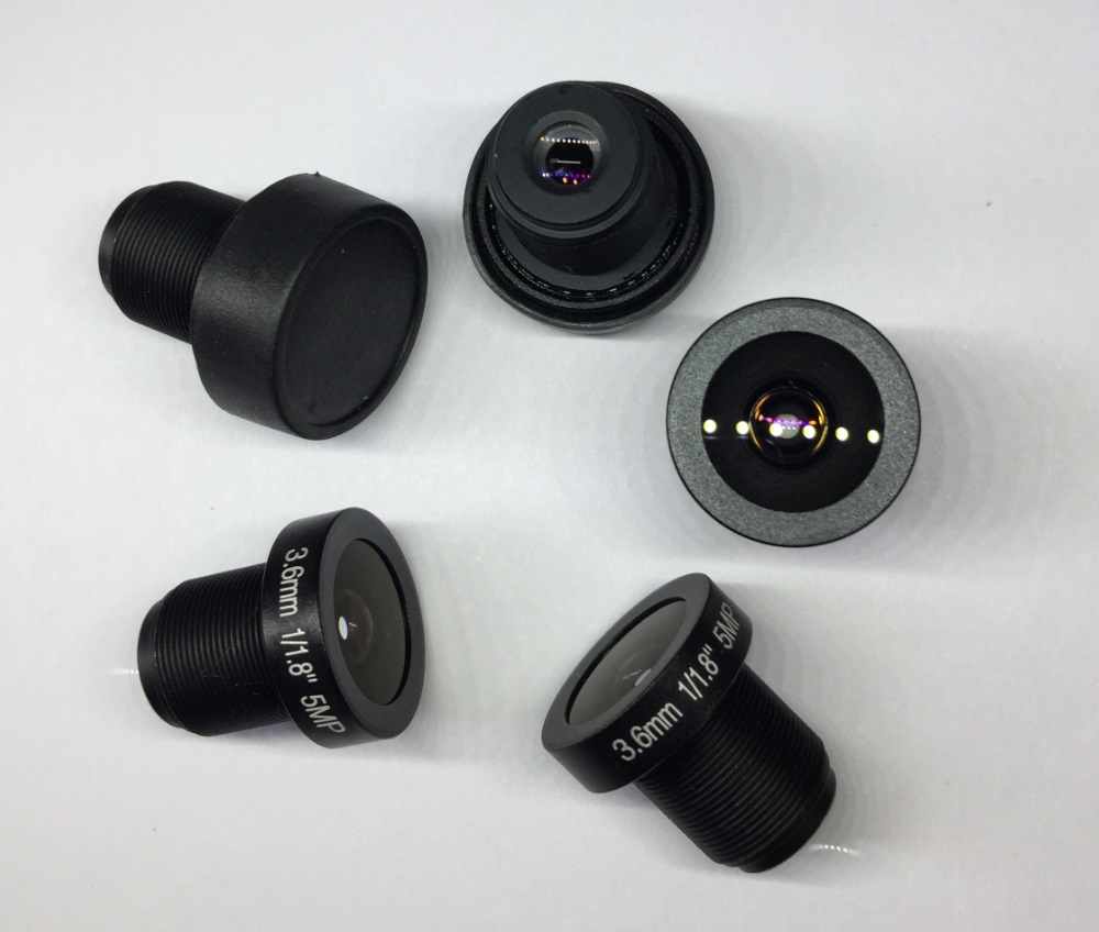 1 / 1.8 "  3.6mm focal length 5MP MTV lens digital network HD small lens monitoring lens  huidongbao lens  M12 lens