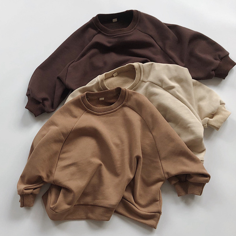 Ropa para niños estilo japonés coreano otoño primavera bebés niñas niños Casual sudaderas de manga larga camiseta niños pulóver Tops
