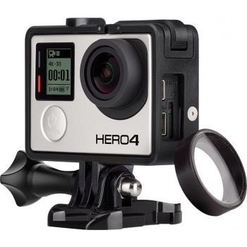 Baru Pelindung Kamera Tidak Dibuka Lensa UV Penutup Casing Pelindung Lensa untuk GoPro Hero 3 3 + 4 FPV Go Pro Hitam Perak Putih