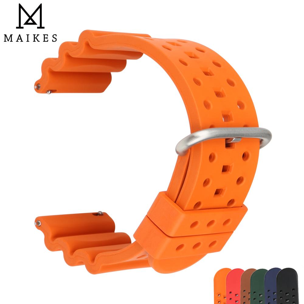 Gummi Uhrenarmbänder Schnellverschluss 20mm 22mm 24mm Uhrenzubehör Orange Sportuhrenarmband Smart Watch Armband Gürtel für Casio
