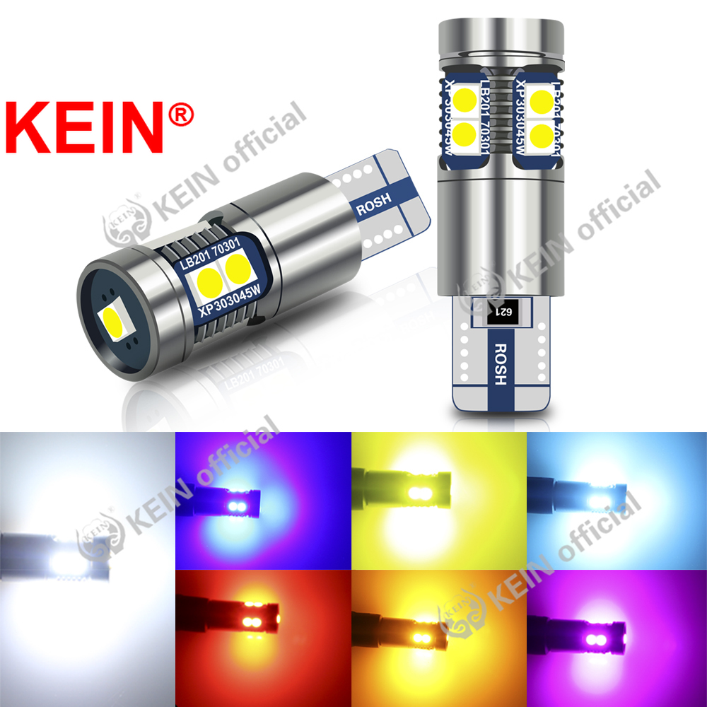 KEIN 2 шт. CANBUS T10 LED лампы W5W T4W BA9S H21W BAX9S BAY9S H6W 194 для габаритных огней, стояночных огней, освещения салона, задних фонарей, указателей поворота, автомобильных фар