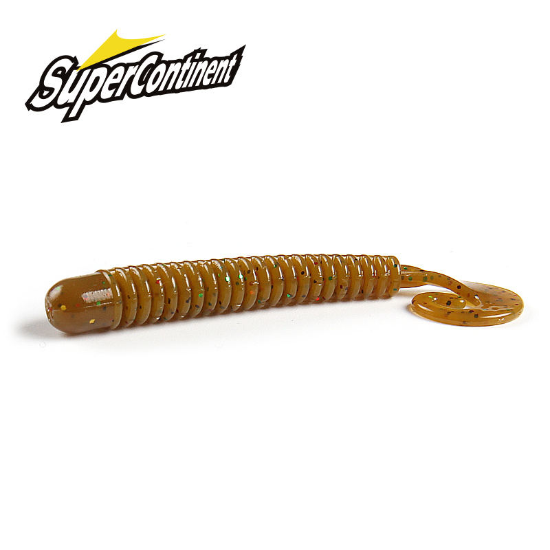 Isca macia SUPERCONTINENTWobbler com cauda, isca artificial ideal para pesca de robalo, 65mm, 45mm