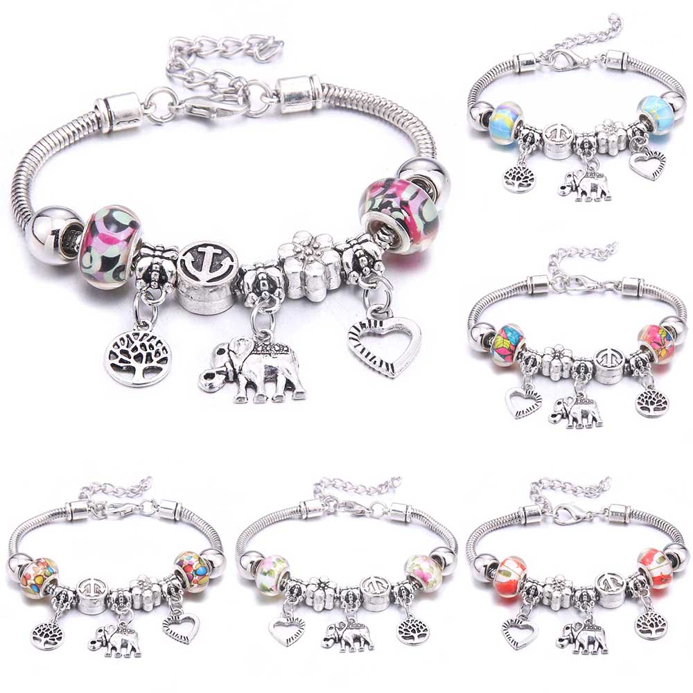 Papa snap-pulsera de cuentas de cristal para mujer, brazalete colorido, regalo de joyería