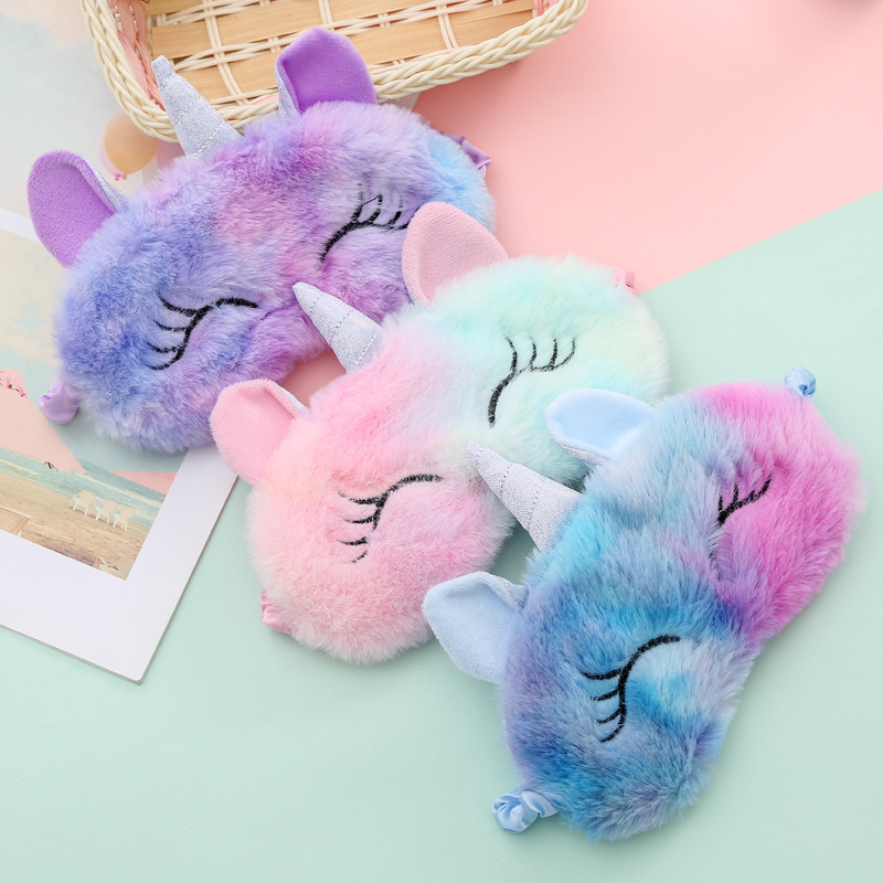 Hoạt Hình Kỳ Lân Đảng Anime Mặt Nạ Ngủ Trẻ Em Dễ Thương Bịt Mắt Bịt Tai Du Lịch Mắt Ngủ Ban Nhạc Bóng Còn Lại Đệm Mắt