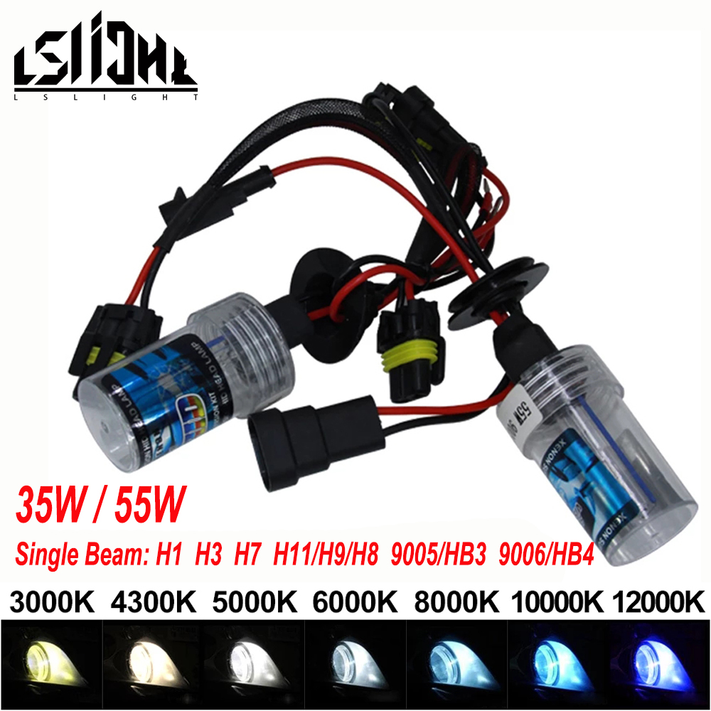 2x ampoules xénon HID 35W 55W H11 H7 H8 H9 H3 H1 9005/HB3 9006/HB4 880/H27, phares de voiture de remplacement 12V DC 3000K 5000K 6000K 8000K